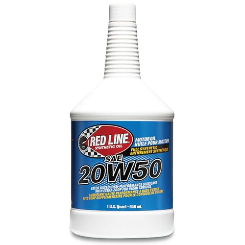 Red Line 12504 SAE 20W50 Fully Synthetic Motor Oil - 1 Quart (12 Pack) - Image 1