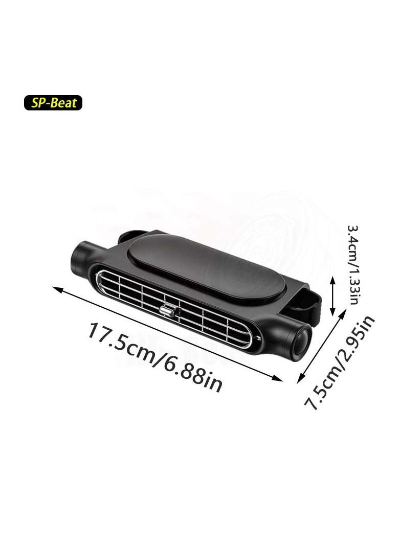 Generic - Portable Air Conditioner Car Seat Fan Headrest Compact Lightweight Three Gear Refrigeration USB Powered Suitable for Most Cars (Black) - Image 1
