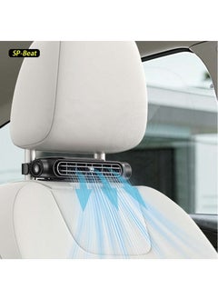 Generic Portable Air Conditioner Car Seat Fan Headrest Compact Lightweight Three Gear Refrigeration USB Powered Suitable for Most Cars (Black)  - Image 2