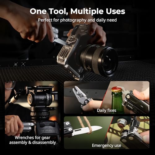 SmallRig 16-in-1 EDC Multitool, Compact Aluminum Multi Tool with Pliers, Scissors, Screwdrivers, Wrenches, Ruler, Portable Folding Tool Kit for Photography, Filmmaking, Camera, Outdoor, Daily Use-5294 - Image 4