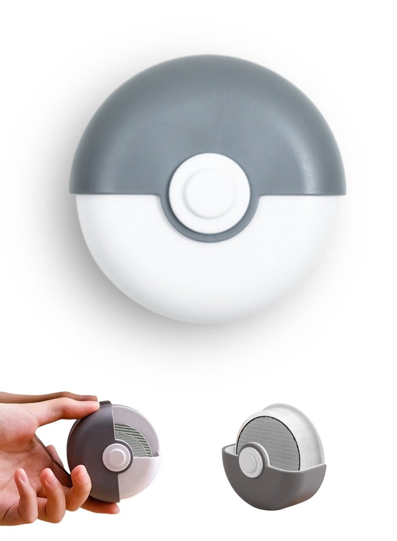 ممون علبة تخزين ورق مرشحات القهوة الدائرية علبة تخزين ورق مرشحات القهوة مع غطاء لفلاتر قهوة الإسبريسو (رمادي) - Image 1