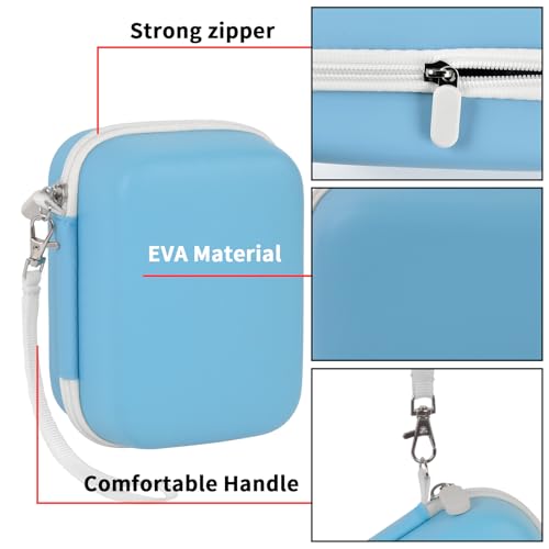 casmilee Kids Instant Print Camera Case for Dylanto/for ESOXOFFORE/for VTech KidiZoom PrintCam/Creator Cam/for Goopow/for GKTZ/for FUNKAM/for Agoigo Waterproof Digital Video Toddler Cameras - Box Only (Blue) - Image 4