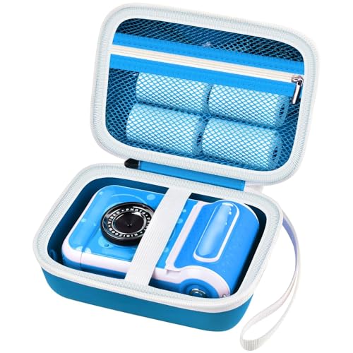 casmilee Kids Instant Print Camera Case for Dylanto/for ESOXOFFORE/for VTech KidiZoom PrintCam/Creator Cam/for Goopow/for GKTZ/for FUNKAM/for Agoigo Waterproof Digital Video Toddler Cameras - Box Only (Blue) - Image 1