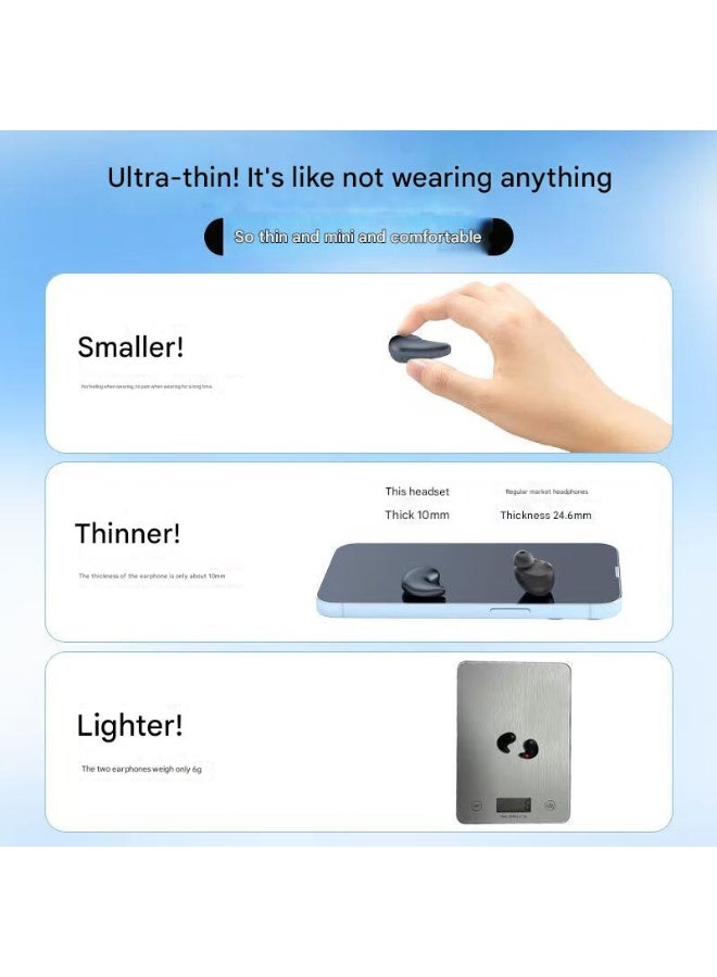 The latest side sleeping earbuds in 2025 are designed for ultra long battery life. The in ear mini sleep earbuds are suitable for noise reduction and are invisible wireless Bluetooth earphones for general mobile phones  - Image 4