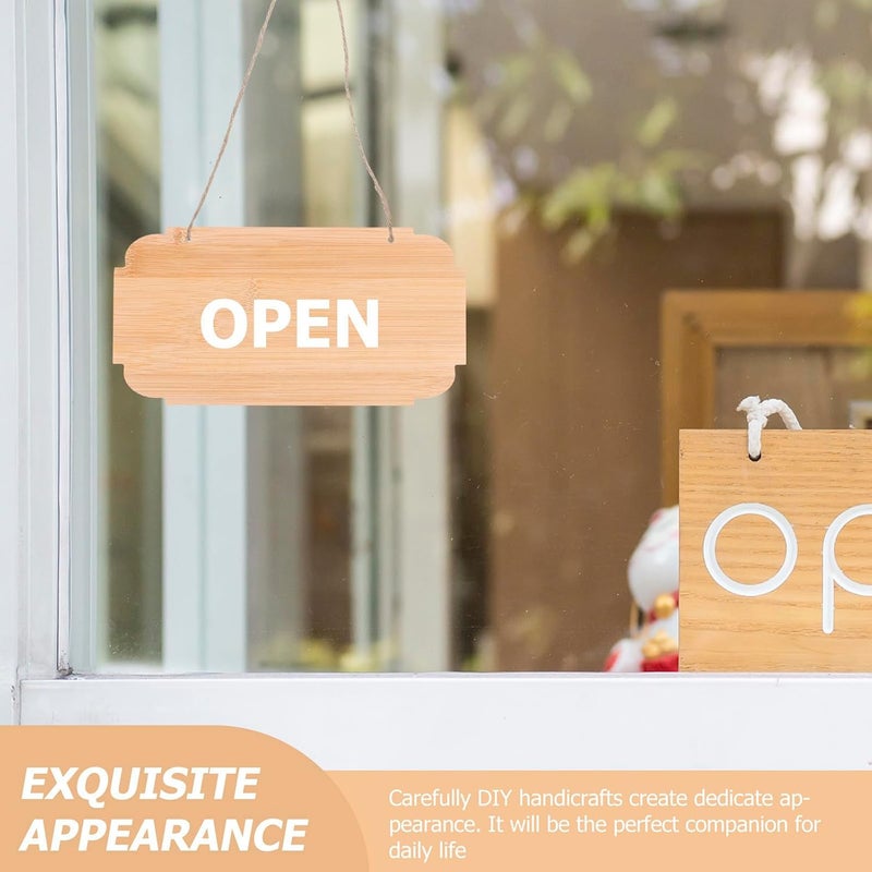 4pcs Unfinished Wood Sign Set DIY Blank Hanging Plaques Wood Craft for Home Decor and Shop Door Display - Image 5