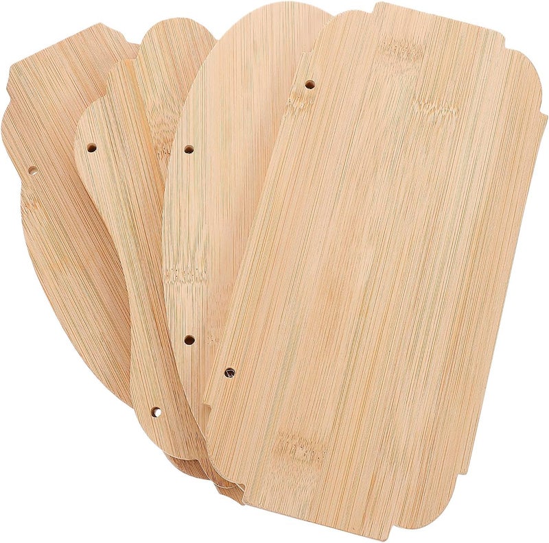 4pcs Unfinished Wood Sign Set DIY Blank Hanging Plaques Wood Craft for Home Decor and Shop Door Display - Image 1