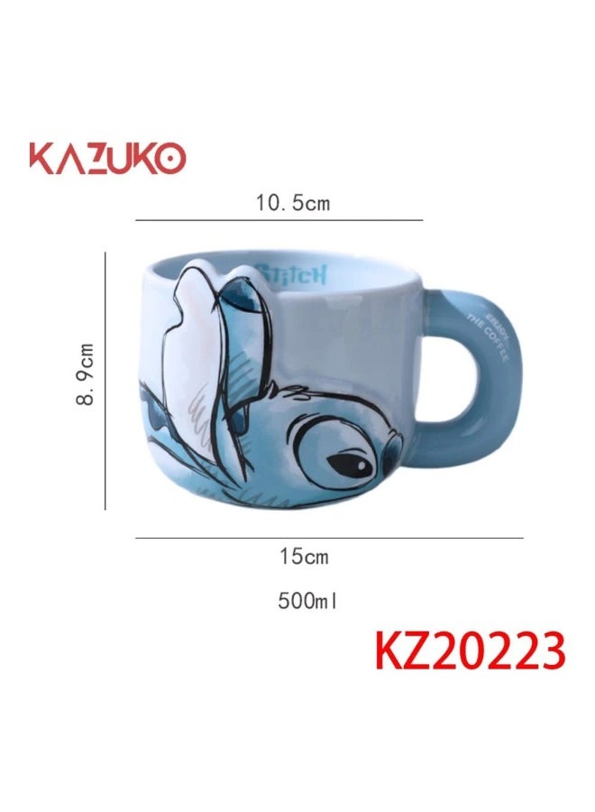 A 3D Stitch ceramic mug, your perfect companion for coffee time.