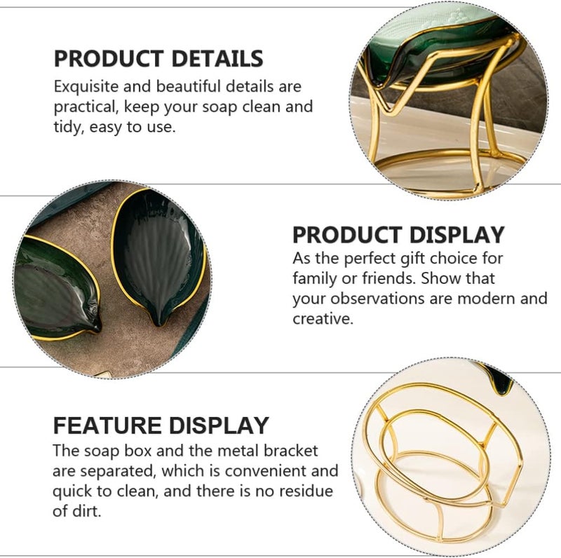 klarako soap Box soap Holder Iron Soap Rack Soap Drying Tray Soap Storage Dish Soap Container Soap Drain Dish Luxury Soap Tray Soap Dish Storage -Mounted Wrought Iron - Image 3
