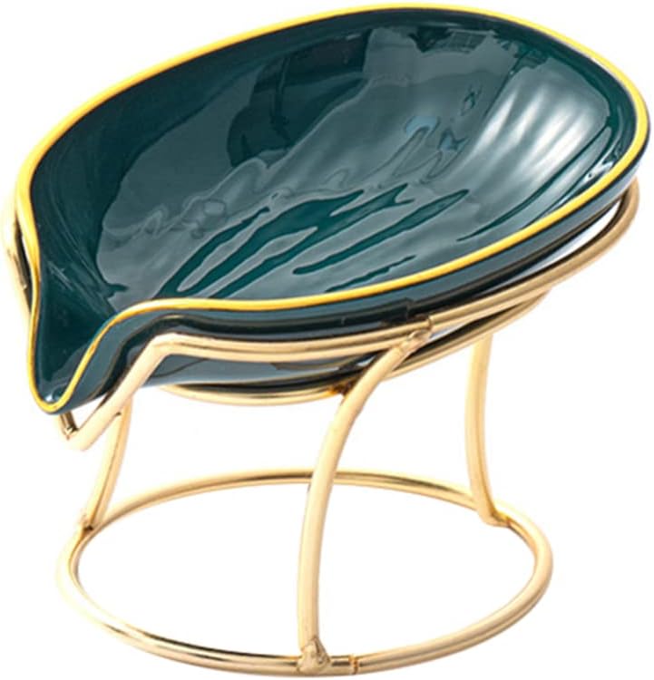 klarako soap Box soap Holder Iron Soap Rack Soap Drying Tray Soap Storage Dish Soap Container Soap Drain Dish Luxury Soap Tray Soap Dish Storage -Mounted Wrought Iron - Image 1