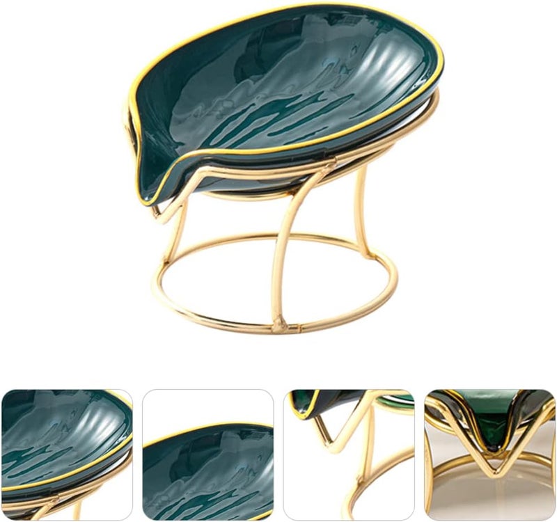 klarako soap Box soap Holder Iron Soap Rack Soap Drying Tray Soap Storage Dish Soap Container Soap Drain Dish Luxury Soap Tray Soap Dish Storage -Mounted Wrought Iron - Image 5