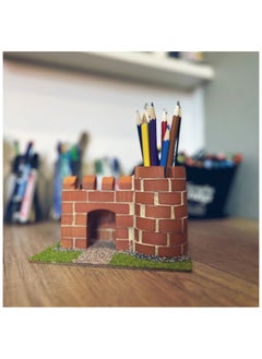 Teifoc Brick Construction Toy Set - Tei 4070 - Small Castle And Pen Holder Stone Building Kit - 6+ Years - 100pcs  - Image 5