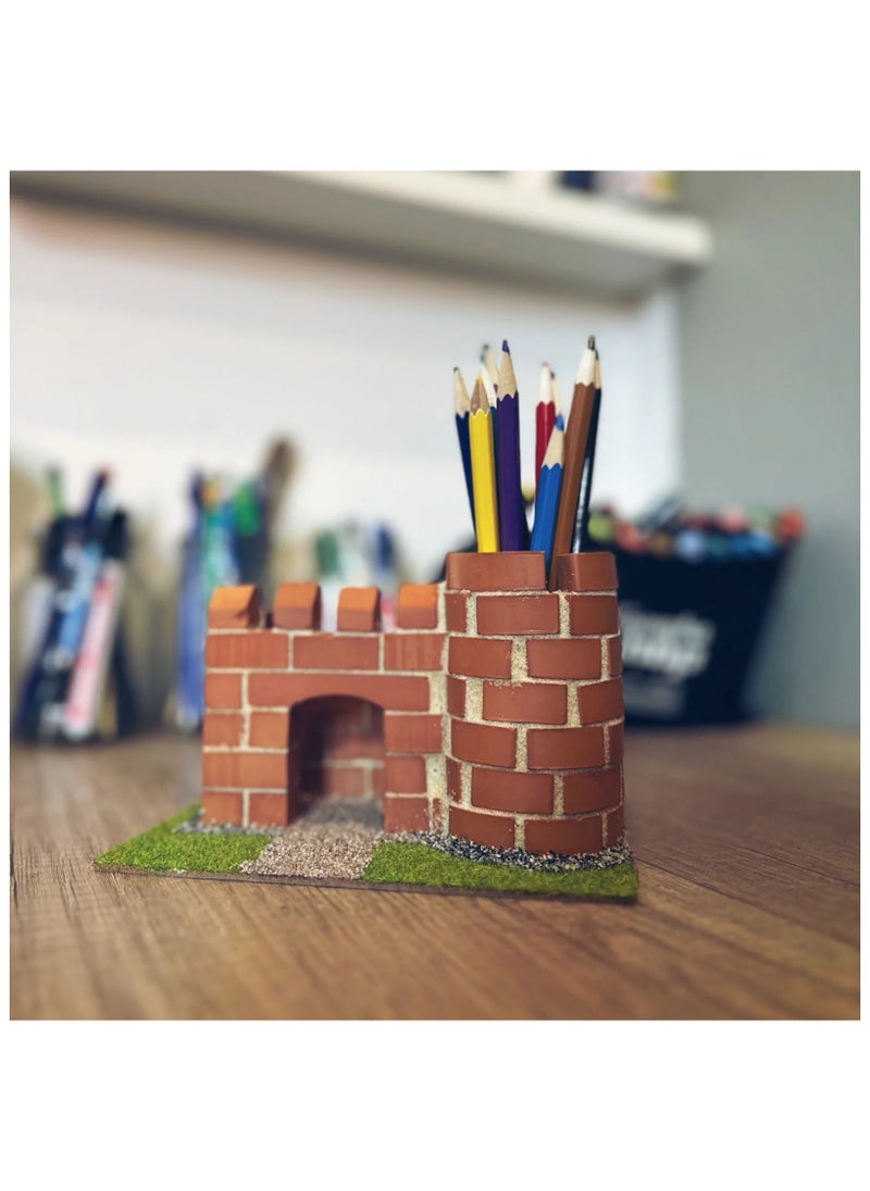 Teifoc Brick Construction Toy Set - Tei 4070 - Small Castle And Pen Holder Stone Building Kit - 6+ Years - 100pcs  - Image 5
