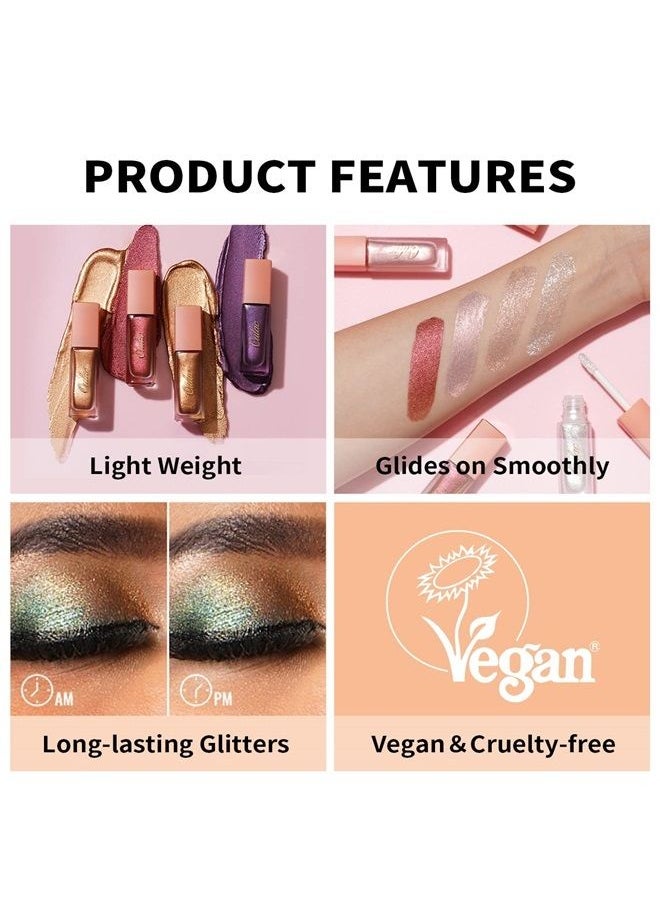 Oulac Red Liquid Glitter Eyeshadow Duo-Chrome Red Eyeshadow| Red Liquid Eyeliner Shimmer Eye Makeup| Non-creasing Lightweight Moisturizing Formula Easy to Remove. Vegan & Cruelty-Free (18) 