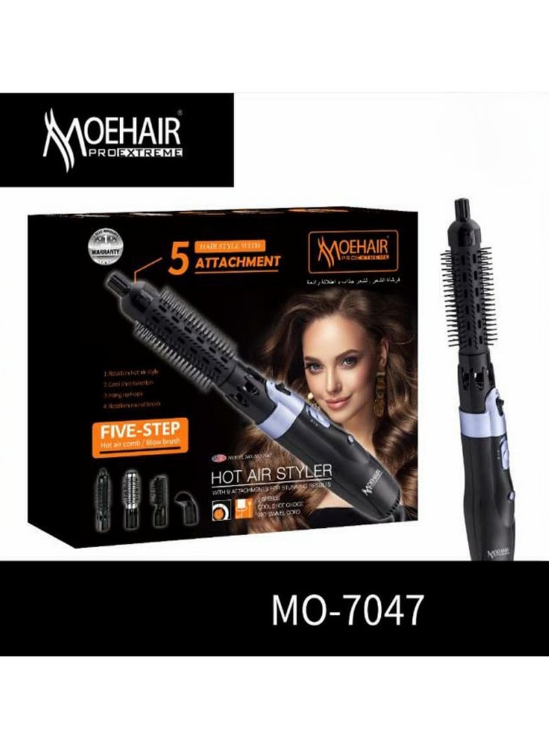 Moehair Hot Air Brush Hair, Home Hair Curler Straightener Salon Hair Styling Tools MO-7047