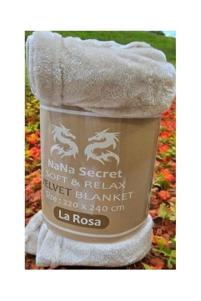 نانا سيكريت بطانية تدفئة سرير كبير  سادة مقاس 220*240سم