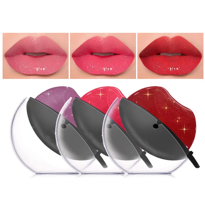 DAGEDA Pearl Lipstick, Labiales Magicos Long Lasting Waterproof Moisturizing Non-Stick Cup Not Fade Lip Shape Magic 3 Colors Changing Lipstick for Lazy People (Color C) - Image 1
