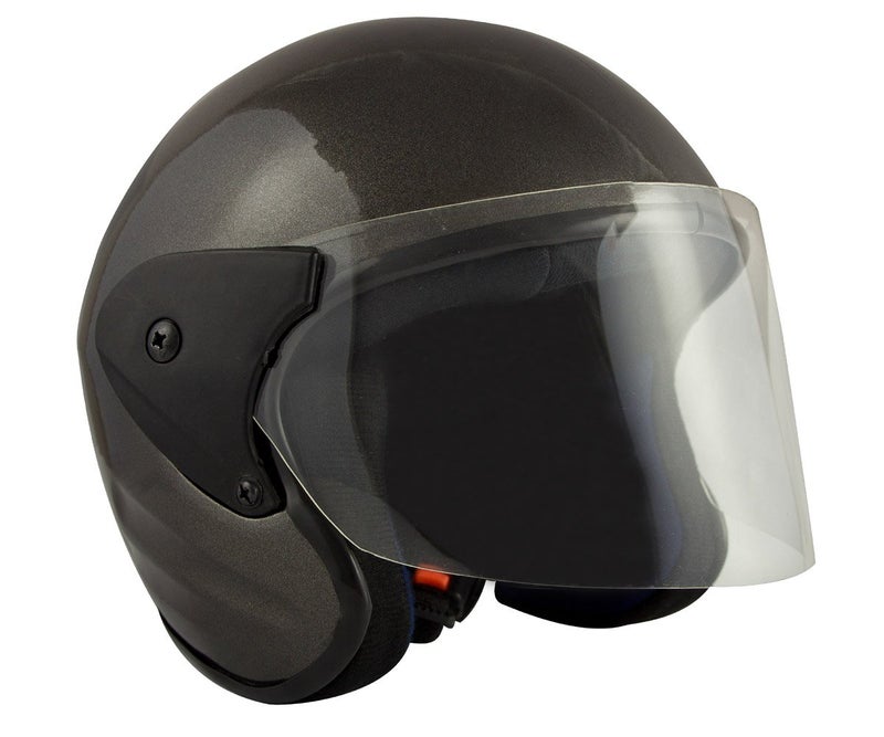 Sage Square Benz Scooty (ISI Marked) Open Face Helmet for Men, Women (Grey Glossy) - Image 3