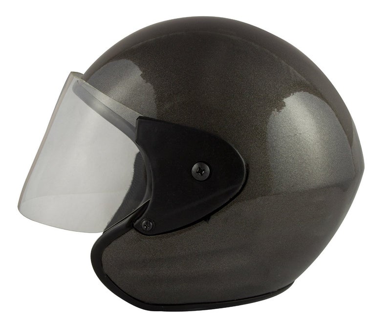 Sage Square Benz Scooty (ISI Marked) Open Face Helmet for Men, Women (Grey Glossy) - Image 2