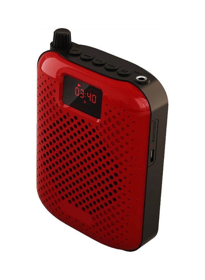 K500 Voice Amplifier Loudspeaker Wired Microphone Belt Bluetooth Audio Speaker Red  - Image 1
