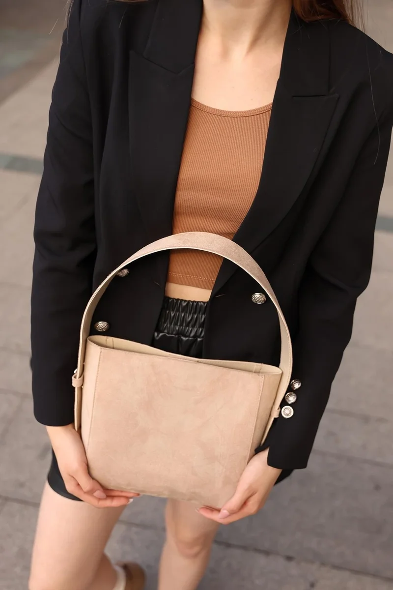 باهلس Suede Women's Soft Leather Adjustable Shoulder Bag