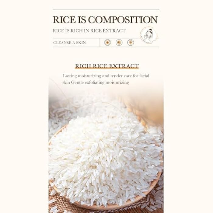 VENZEN Rice Raw Pulp Clean Foam Mousse Soft Brush Head Deep Face Clean Exfoliation Facial Moisturizing Skin Care 120ml / 4.06fl.oz - Image 3