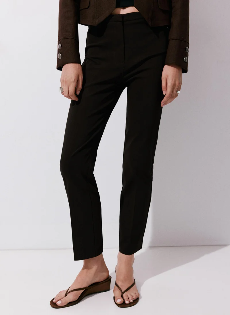 مانجو Straight-Cut Crop Trousers