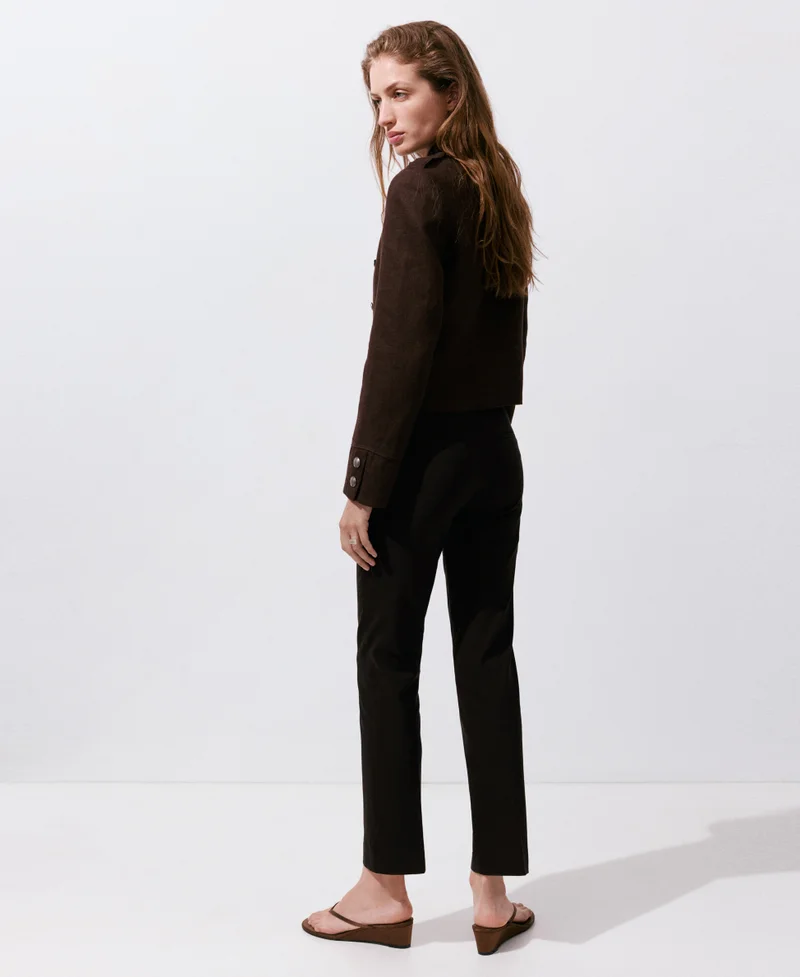 مانجو Straight-Cut Crop Trousers
