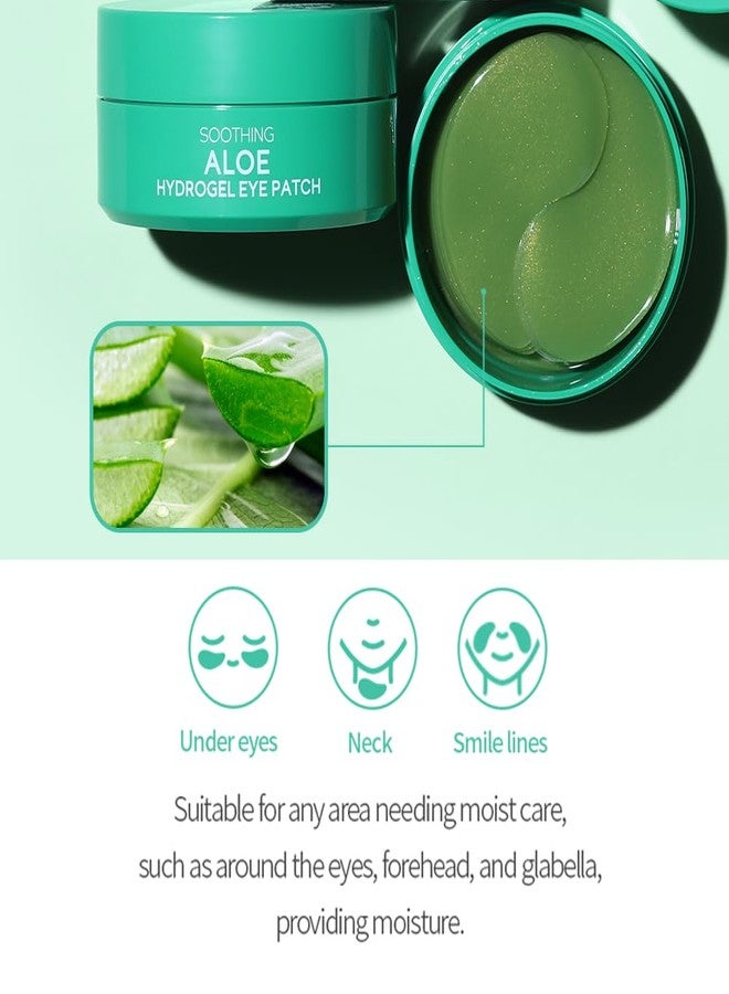 tenzero Soothing Aloe Hydrogel Eye Patch 60 Patches (90g), Aloe Vera Treatments for Puffy Eye, Fine Lines, Soothing, Eye Puffiness Reducer, Hydrating Eye Pads, Korean Under Eye Masks Skincare - Image 5