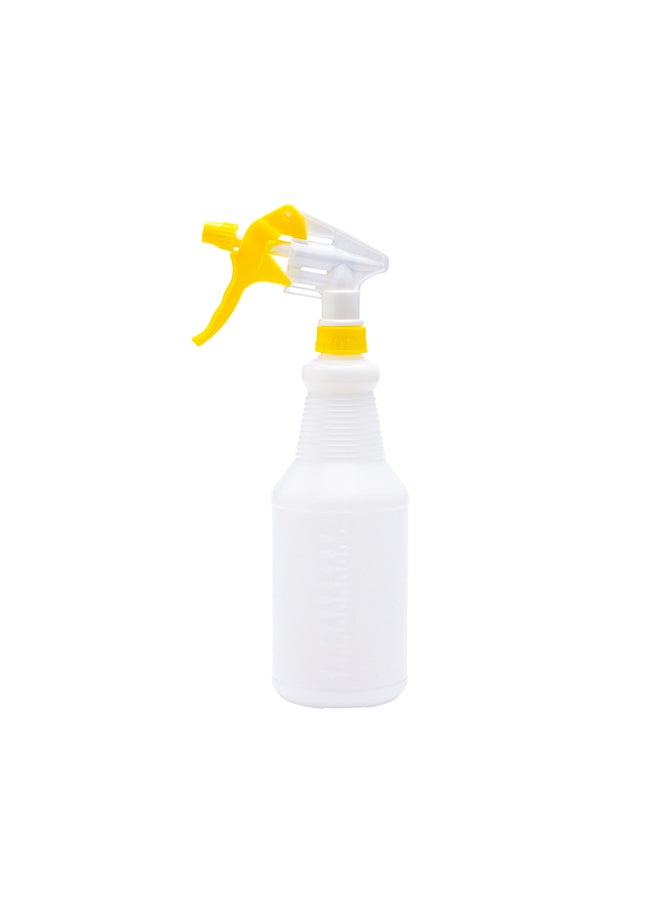 Restaurantware-25 Ounce Cleaning Spray Bottles, 1 Refillable Spray Bottles - With Measurements, Mist And Stream Mode, Yellow Plastic Solution Bottles, Leak-Resistant, For Home And Commercial Use - Image 1