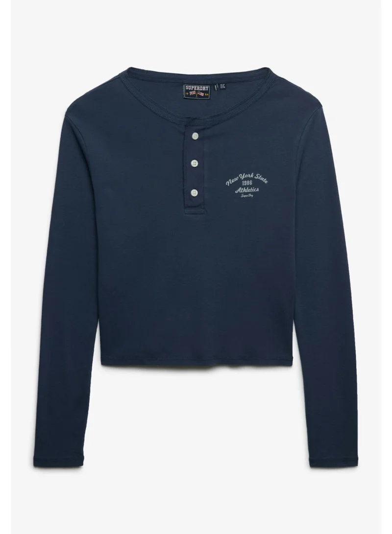 Superdry Athletic Essentials Button Down Long Sleeve Top