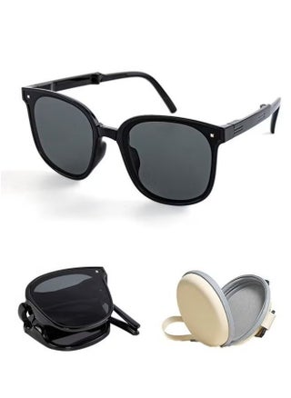 Foldable Sunglasses, Ultralight Classic Square Sunglasses Frame, Easy to Carry UV375 Protection Lenses (Black) - pzsku/Z784F1D4E2F84C7EADE8DZ/45/1747190633/4fd9e526-1f82-4098-989b-804af6d2451a