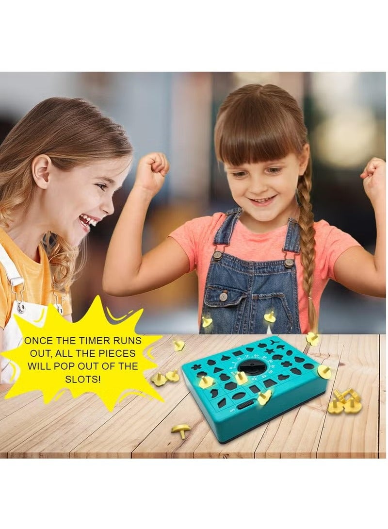 عربست لعبة الوقت ، لعبة لوحة منبثقة مع ألغاز تطابق الشكل للأطفال ، لعب التعليم المبكر للأولاد والبنات ، يعلم التعرف على الشكل والتفكير الاستنتاجي ، عيد ميلاد عظيم للأطفال - Image 5