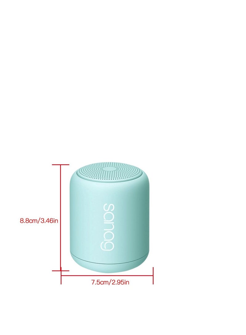 sanag Top-Tech Portable Bluetooth 5.0 Stereo Speaker Outdoor Hiking Camping Wireless Surround Sound Mini SpeakerMint, Green  - Image 2