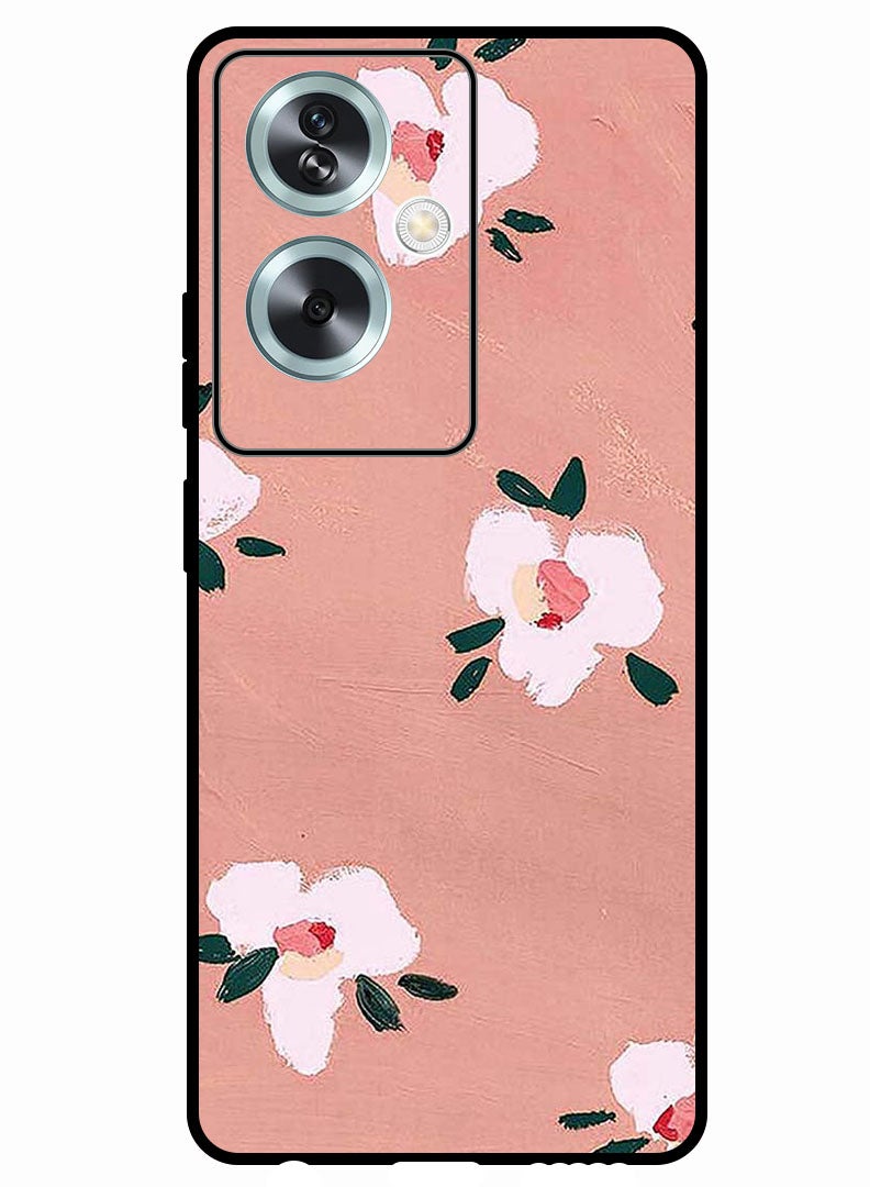 Theodor Protective Case Anti Scratch Shock Proof Bumper Cover For Oppo A2 Peach Flowers - Image 1