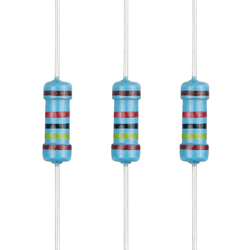 EDGELEC Store 100pcs 24K ohm Resistor 1/2w (0.5Watt) ±1% Tolerance Metal Film Fixed Resistor, Multiple Values of Resistance Optional - Image 1