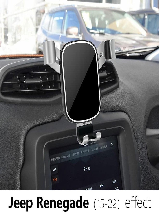 musttrue LUNQIN Car Phone Holder for Jeep Renegade 2015 2016 2017 2018 2019 2020 2021 2022 2023 Auto Interior Accessories Best Cell Phones Mount Cellphone Mobile Cradle Charging Navigation Bracket Accessory - Image 2