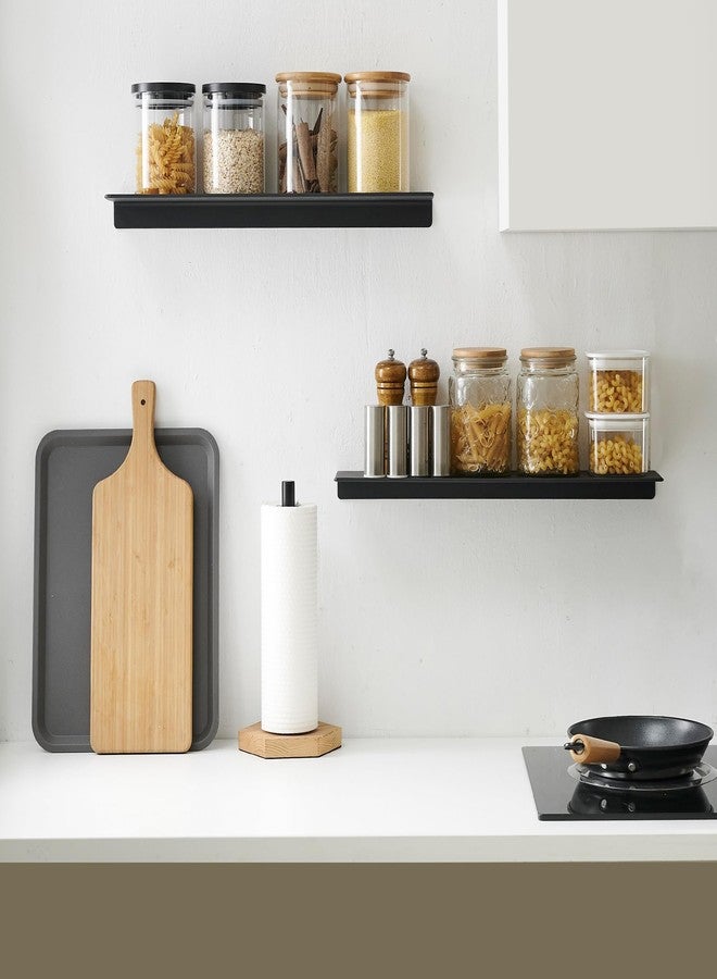 JOOM small metal wall floating shelf - Metal Wall Shelf, Black Floating Shelf, Small Bathroom Shelf, Display Shelves for Wall Storage (Black, 8Inch) - Image 5