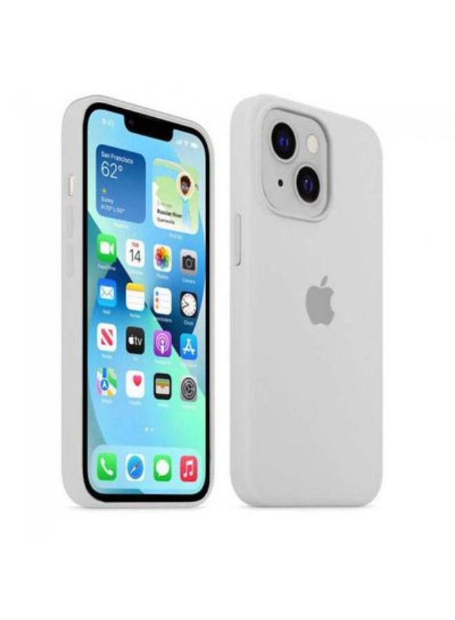 غطاء واقي من السيليكون لهاتف آيفون 13 (6.1 بوصة) رمادي - Image 4