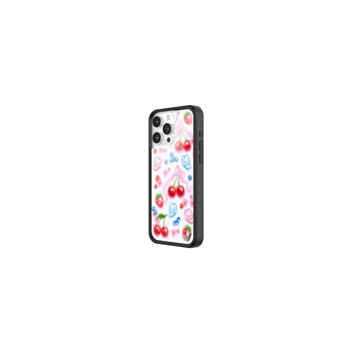 Wildflower Cases - Compatible with iPhone 15 Pro Max | Protective Black Bumper, 6.5ft Drop Test Certified, Women Owned Small Business | Blue White Red Trendy Fruit Cherry | Sweet Cherries - Image 2