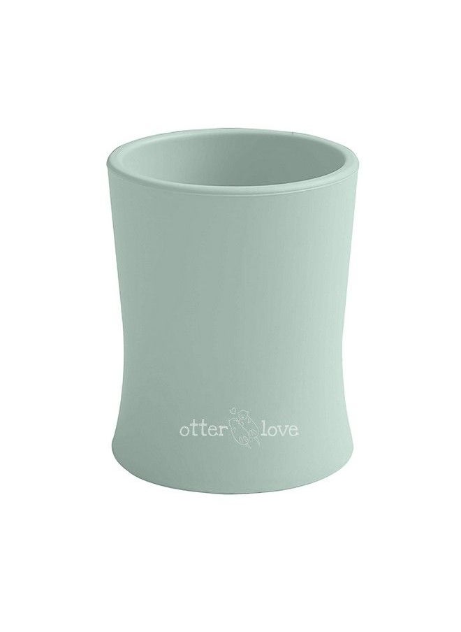 otterlove Silicone Baby & Toddler Training Cup Pediatric Ot Approved 100% Platinum Pure Lfgb Silicone Unbreakable Plastic Free Tiny Cup Perfect For Baby Led Weaning (Sage)  - Image 1