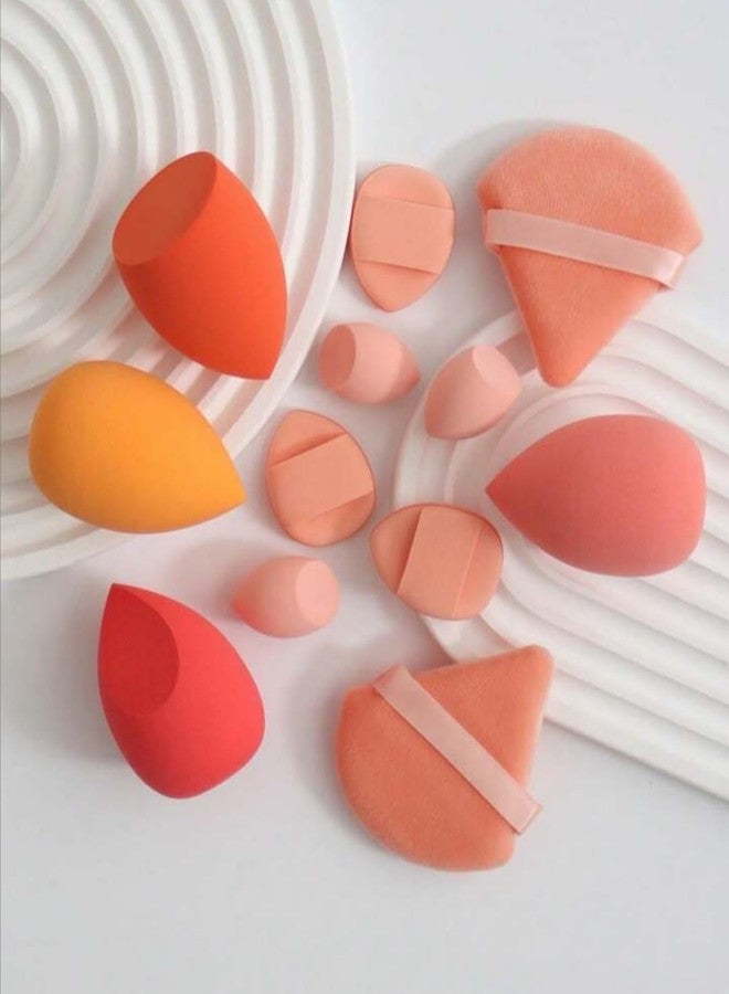 FEELHIGH مجموعة إسفنجات تجميل فاخرة مكونة من 12 قطعة مع علبة تخزين - 4 إسفنجات مكياج، 3 إسفنجات صغيرة، 3 إسفنجات للأصابع، وإسفنجتان مثلثتان الشكل للحصول على نتائج مكياج احترافية - Image 4