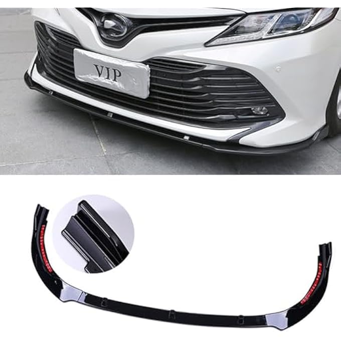 AUSMILA Car Front Bumper Lip Cover Spoiler Splitter For Toyota Camry L LE XLE 2018-2019 Deluxe Version - Image 1