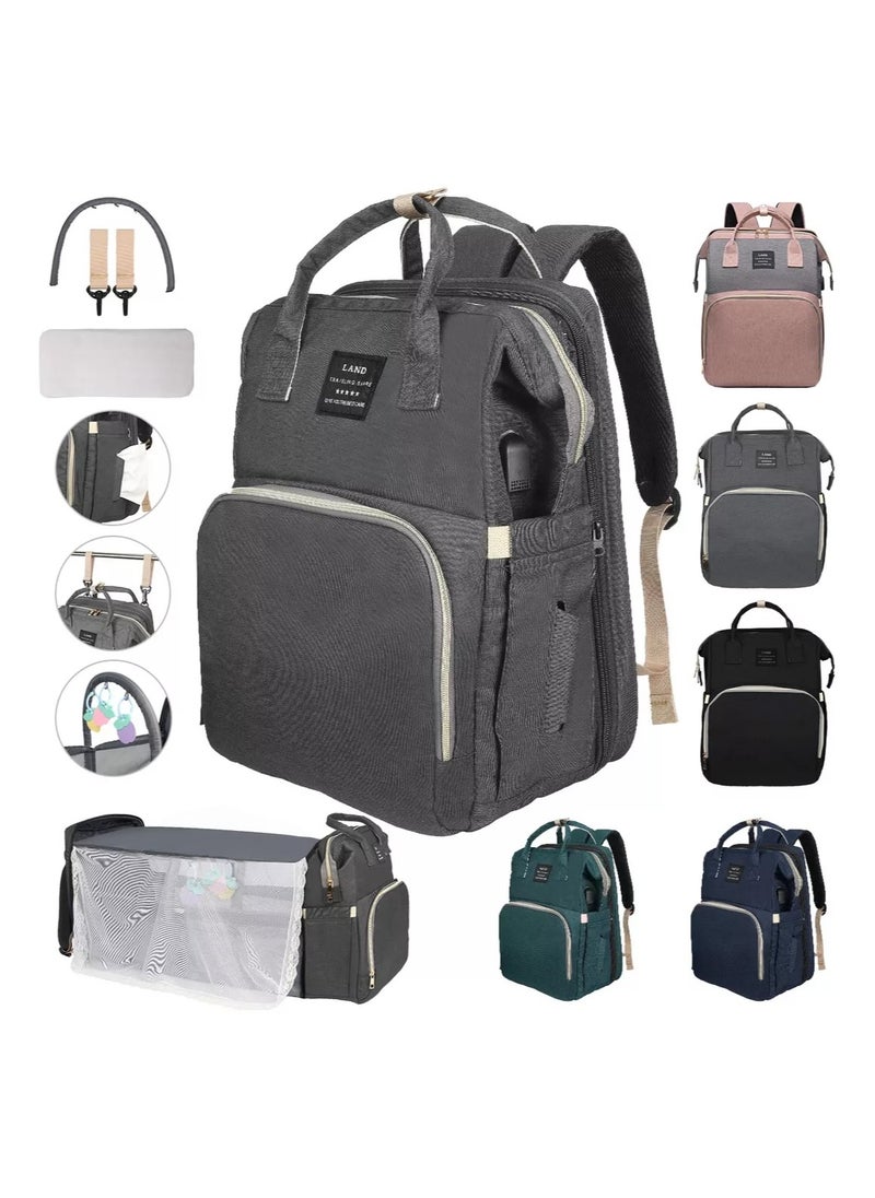 Gonice Diaper Bag Waterproof Backpack Usb Cargo Mosquito Net And Toy