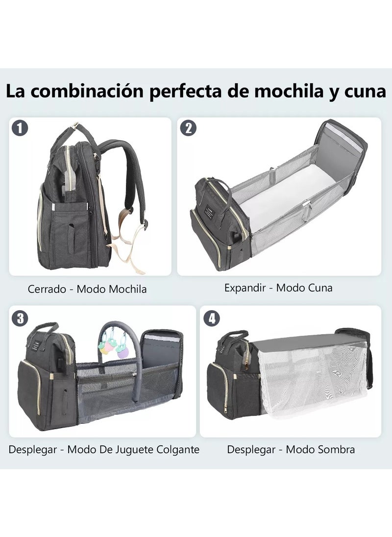 Gonice Diaper Bag Waterproof Backpack Usb Cargo Mosquito Net And Toy