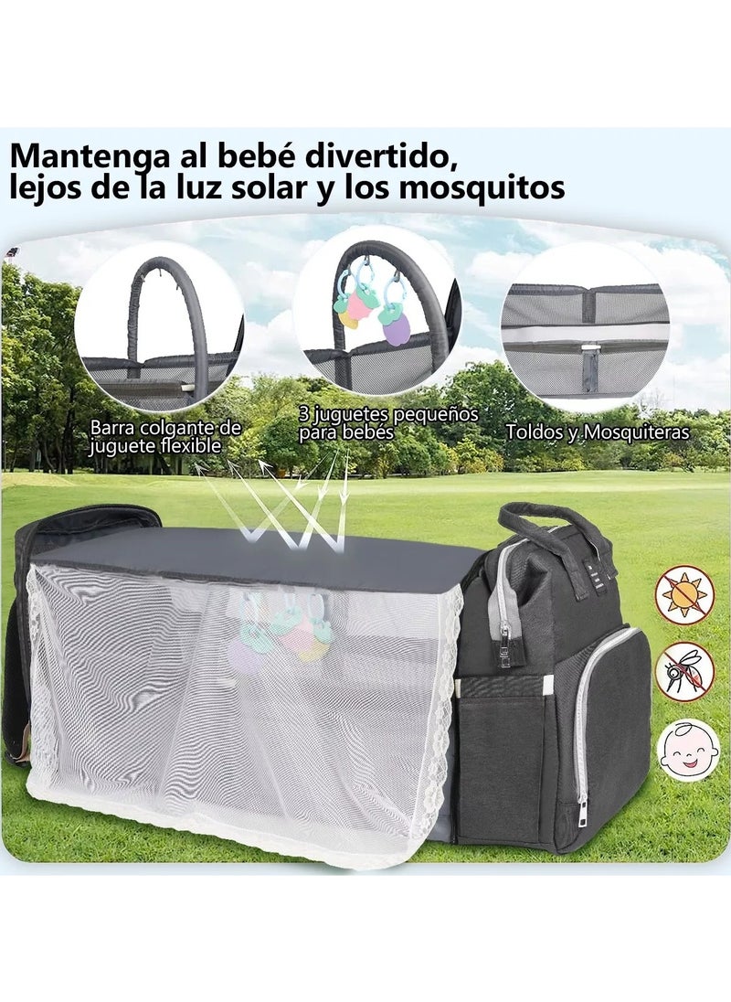 Gonice Diaper Bag Waterproof Backpack Usb Cargo Mosquito Net And Toy