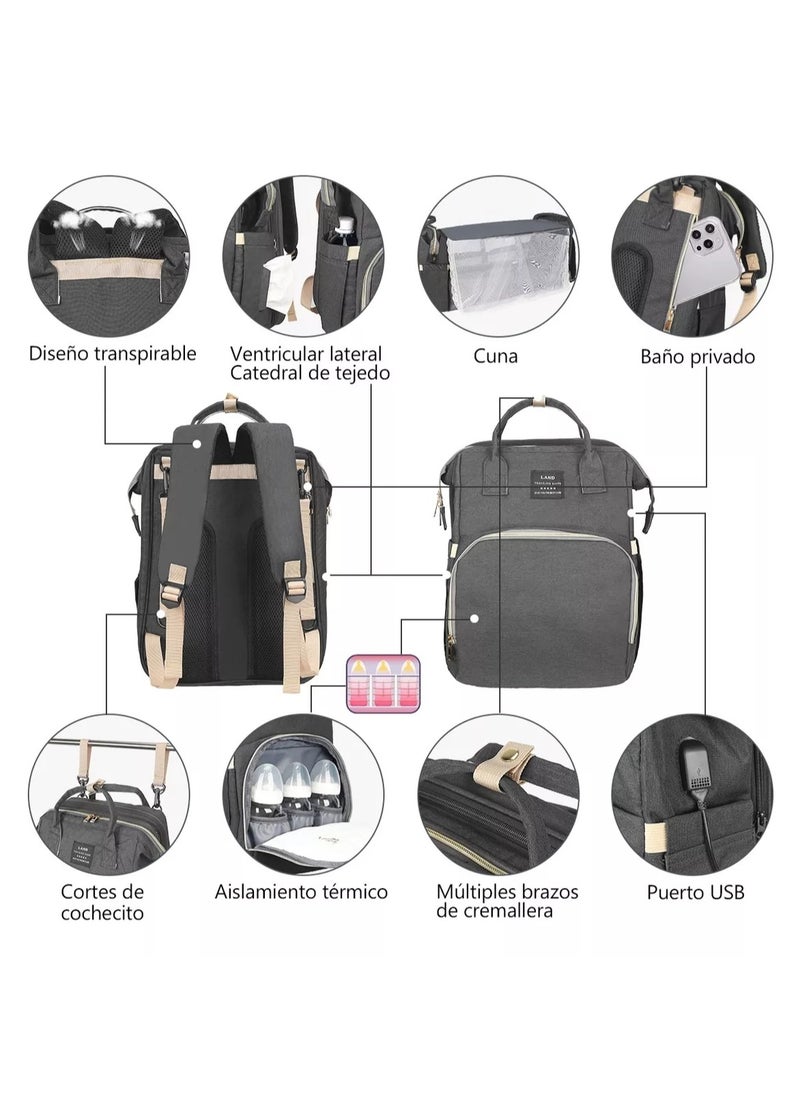 Gonice Diaper Bag Waterproof Backpack Usb Cargo Mosquito Net And Toy