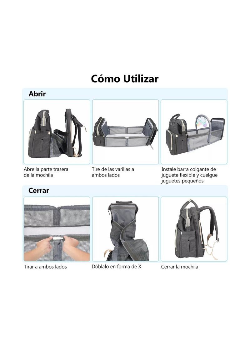 Gonice Diaper Bag Waterproof Backpack Usb Cargo Mosquito Net And Toy