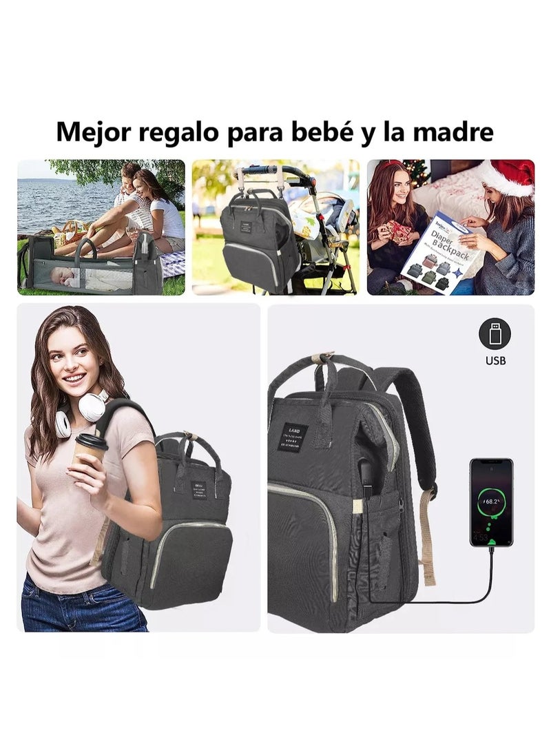 Gonice Diaper Bag Waterproof Backpack Usb Cargo Mosquito Net And Toy
