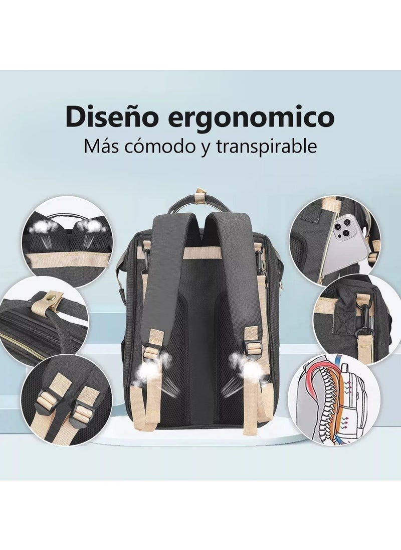 Gonice Diaper Bag Waterproof Backpack Usb Cargo Mosquito Net And Toy