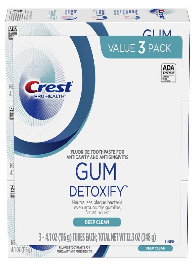 Crest Toothpaste Gum Detoxify Deep Clean, 4.1 Oz (Pack of 3) - Image 1